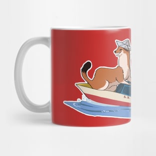 Stoat on a boat Mug